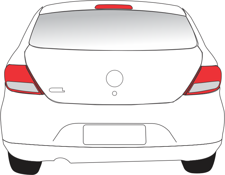 car rear view clipart