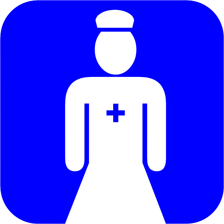 Blue Nurse Icon 2