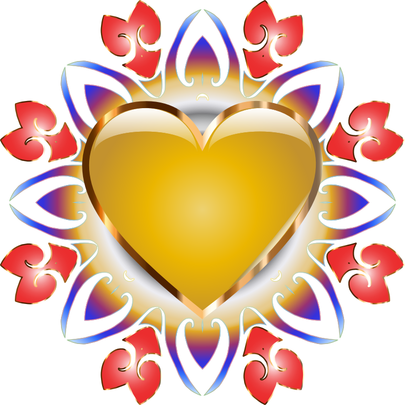 Abstract Heart Design No Background