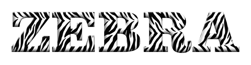 Zebra Typography Enhanced 2