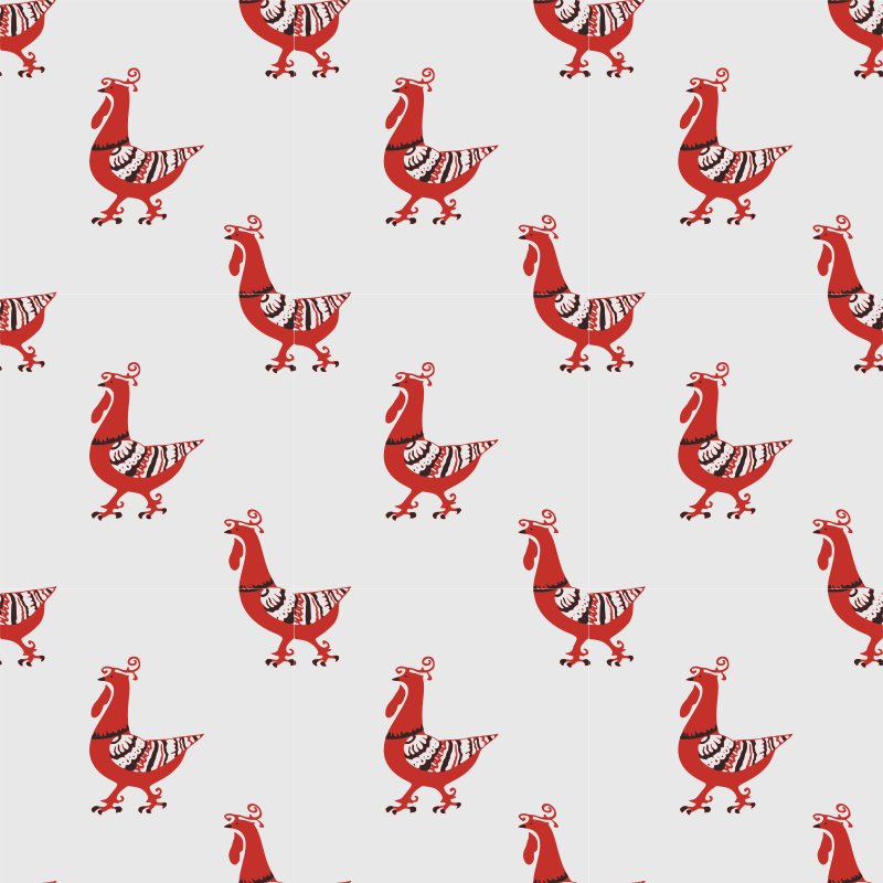 Rooster-seamless pattern