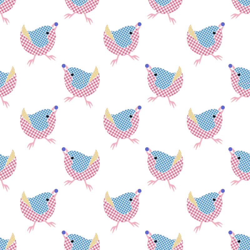 Gingham Bird-seamless pattern