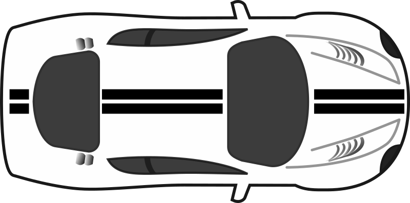 Racing Stripes Car Top View