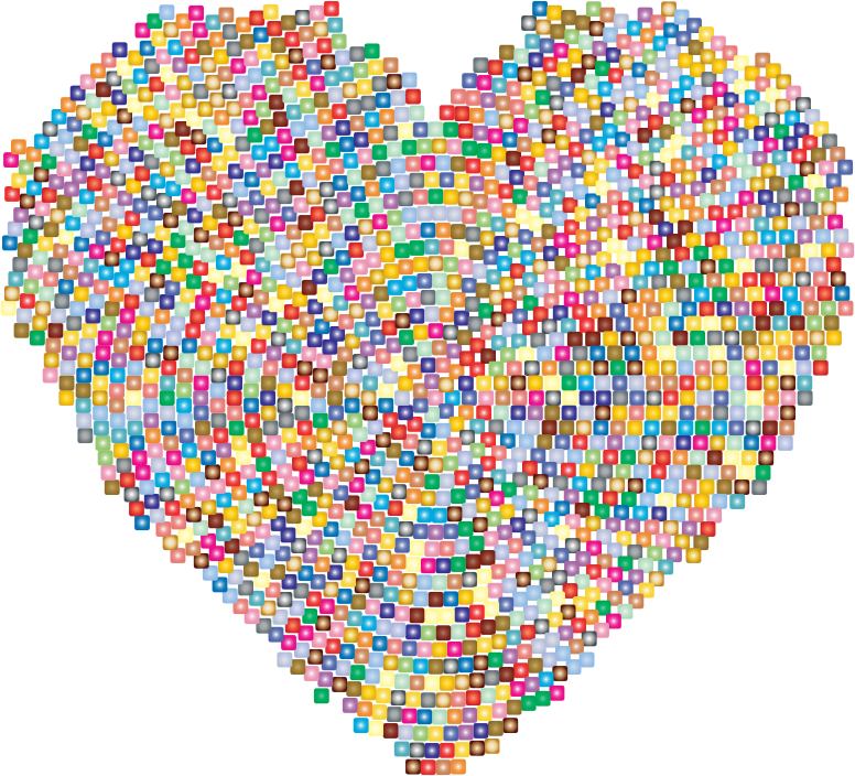 Colorful Mosaic Heart