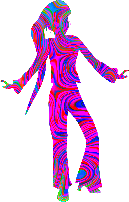 Colourful disco dancer