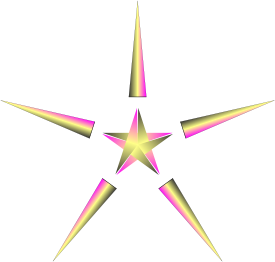 Christmas star with pulsing colors