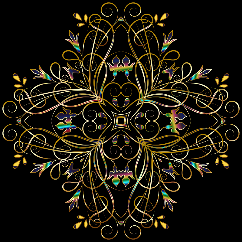 Flourishy Floral Design 11 Variation 1