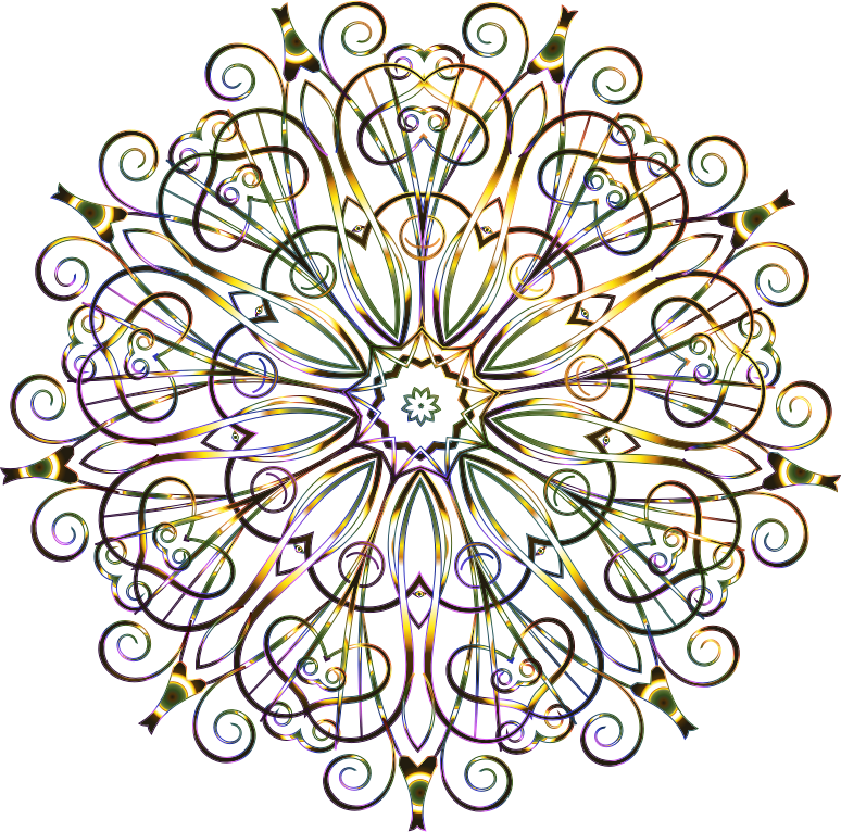 Flourishy Floral Design 16 Variation 2 No Background