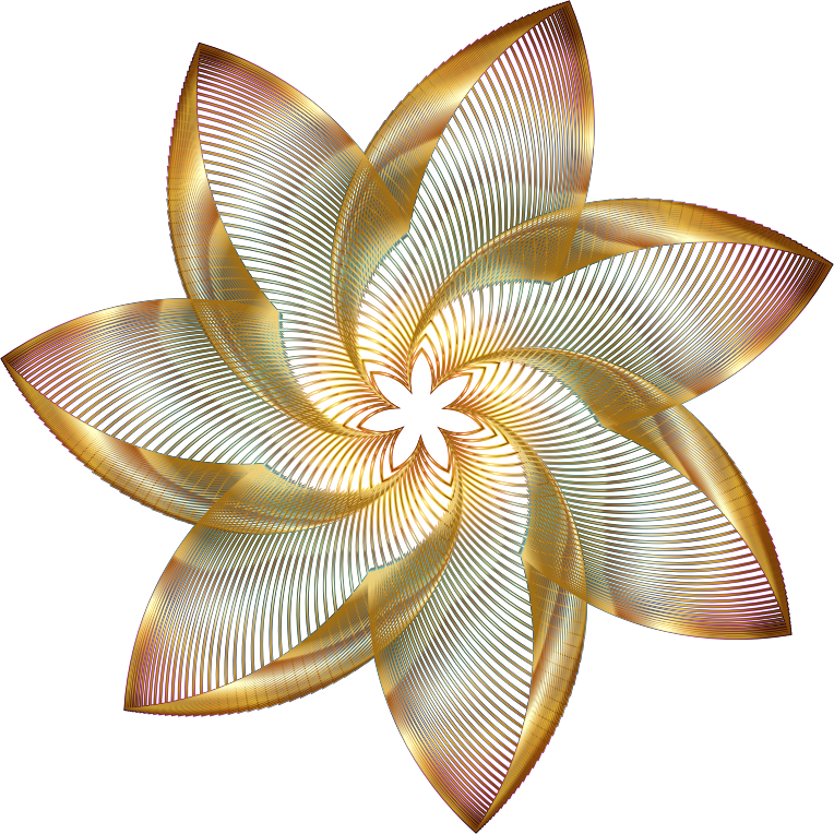 Prismatic Flower Line Art 2 No Background