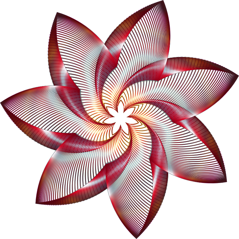 Prismatic Flower Line Art 4 No Background