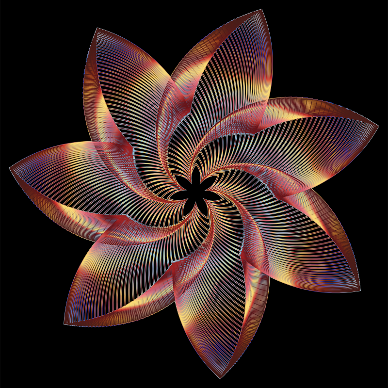 Prismatic Flower Line Art 5