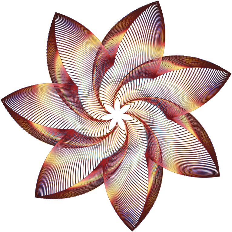 Prismatic Flower Line Art 5 No Background