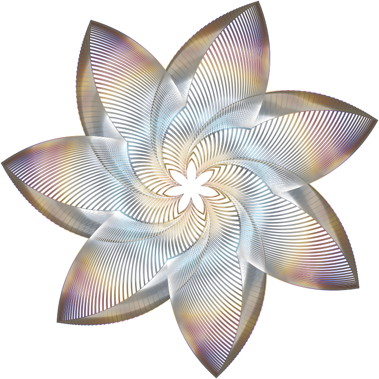 Prismatic Flower Line Art 6 No Background