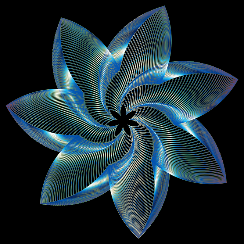 Prismatic Flower Line Art 8