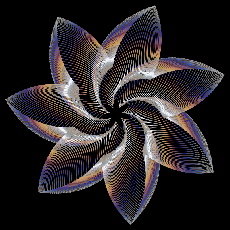 Prismatic Flower Line Art 9