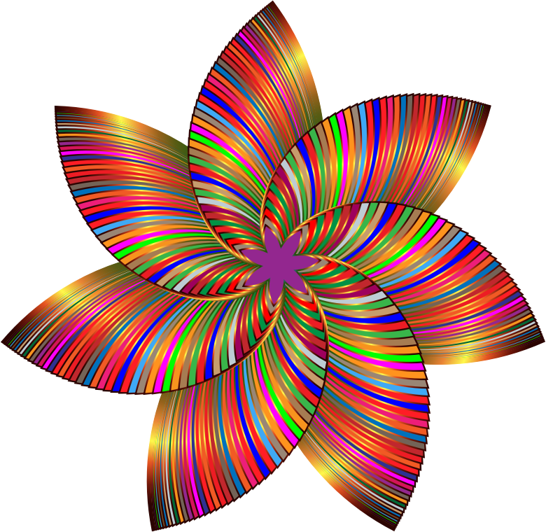 Colorful Flower Line Art 3