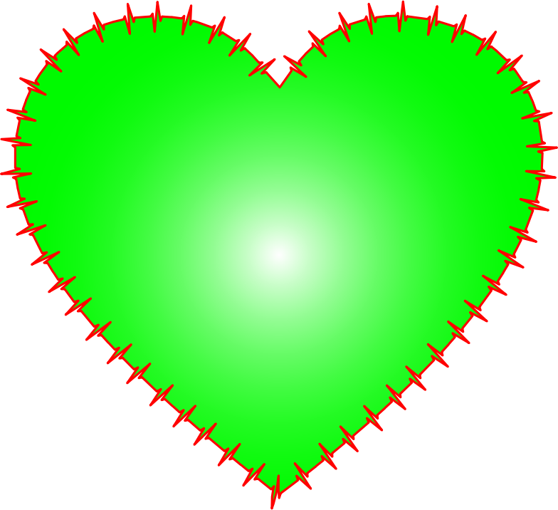 Heart EKG Rhythm Green