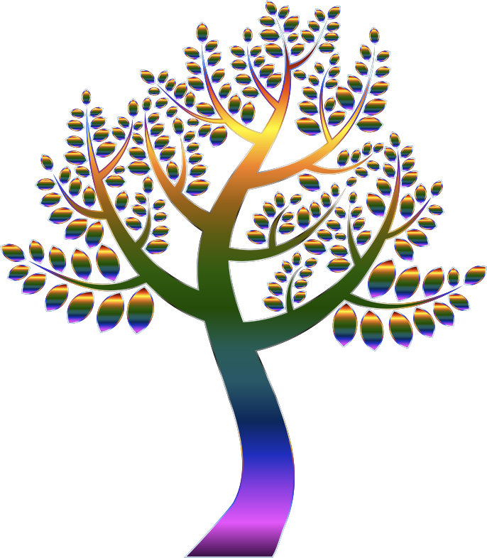 Simple Prismatic Tree 5 Without Background