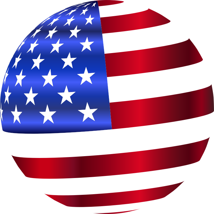 USA Flag Sphere Enhanced