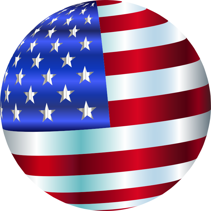 USA Flag Sphere Enhanced 2