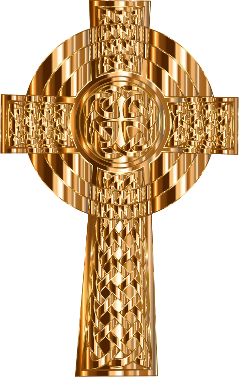 Golden Celtic Cross