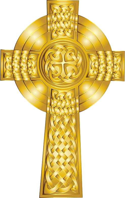 Golden Celtic Cross 5