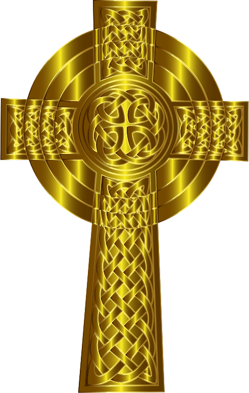 Golden Celtic Cross 6