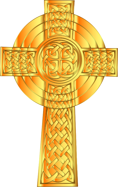 Golden Celtic Cross 7