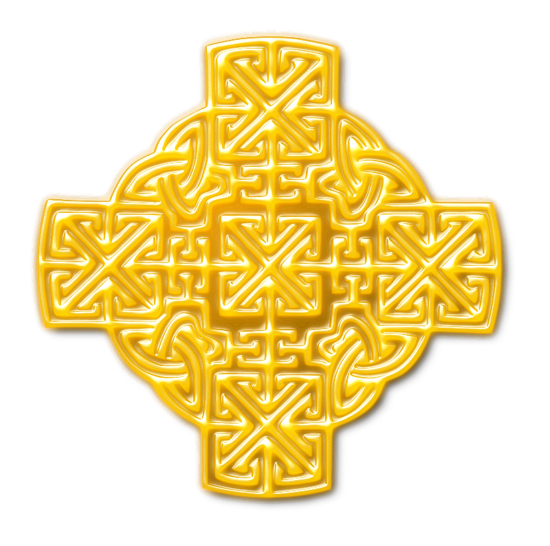 Celtic-inspired design (gold)