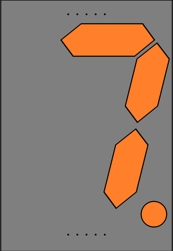 Orange Seven Segment Display: Seven