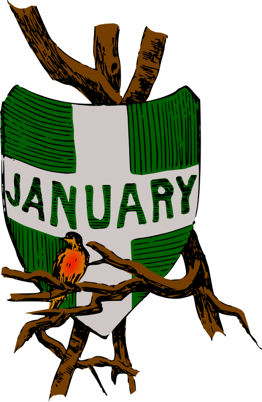 Illustrated months (January, colour)