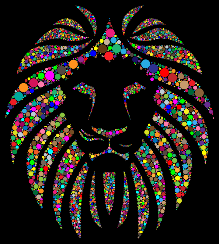 Colorful Lion Circles