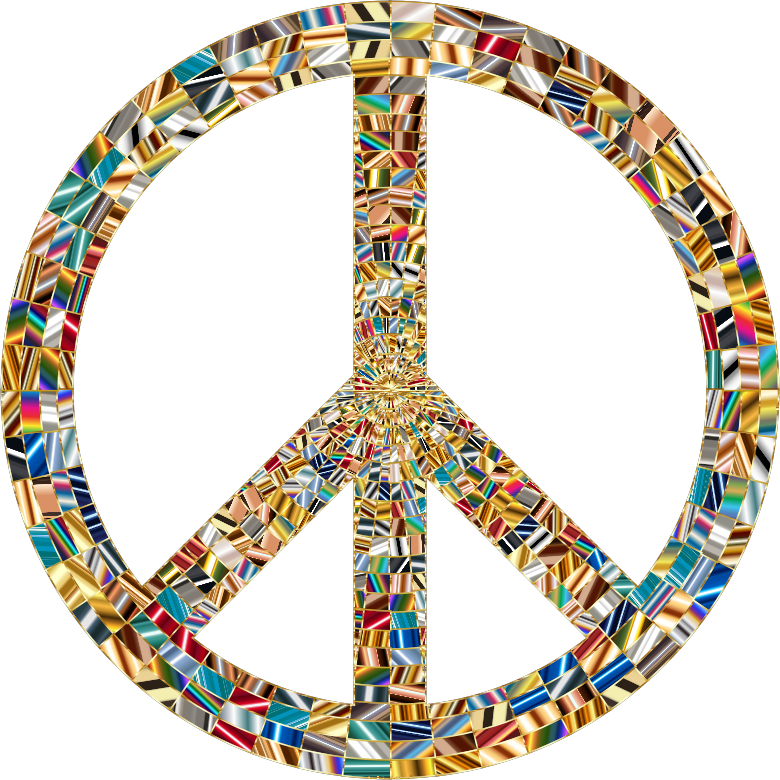 Prismatic Peace Sign 15 No Background