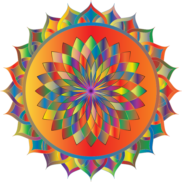 Prismatic Mandala Line Art 3