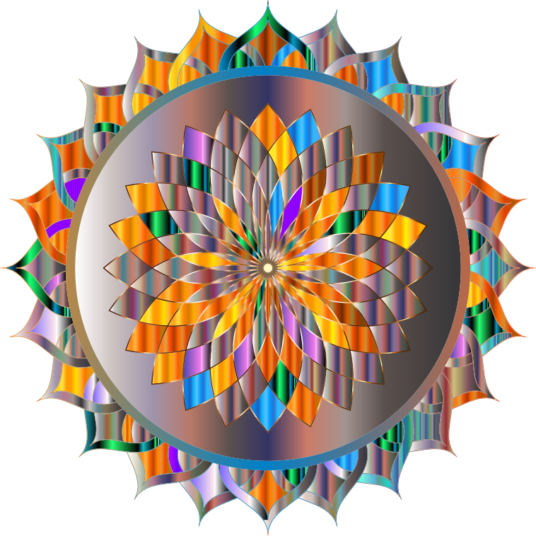 Prismatic Mandala Line Art 8