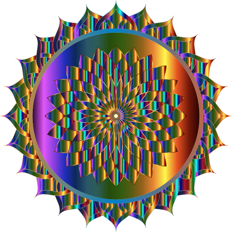 Prismatic Mandala Line Art 9