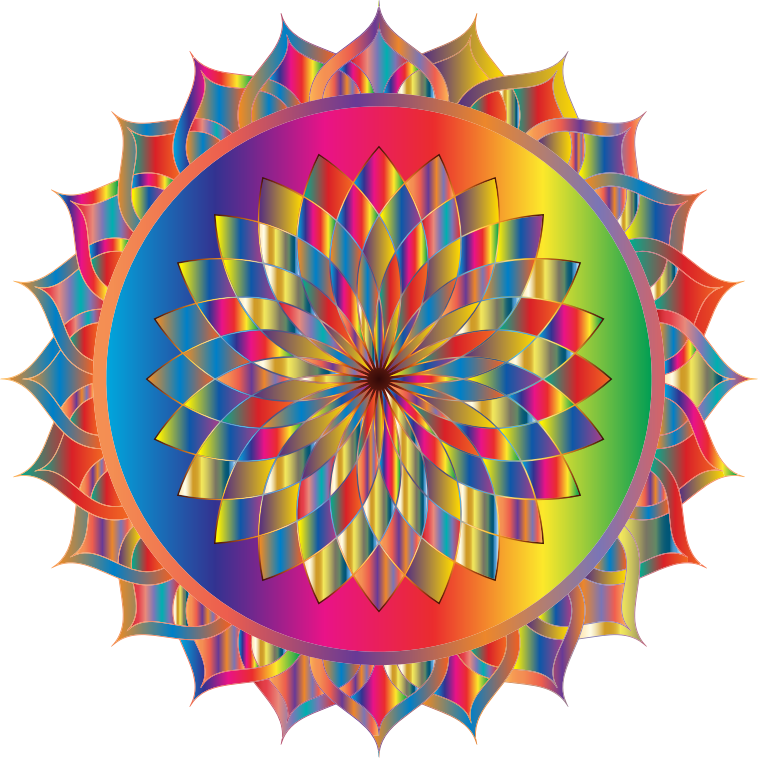 Prismatic Mandala Line Art 12