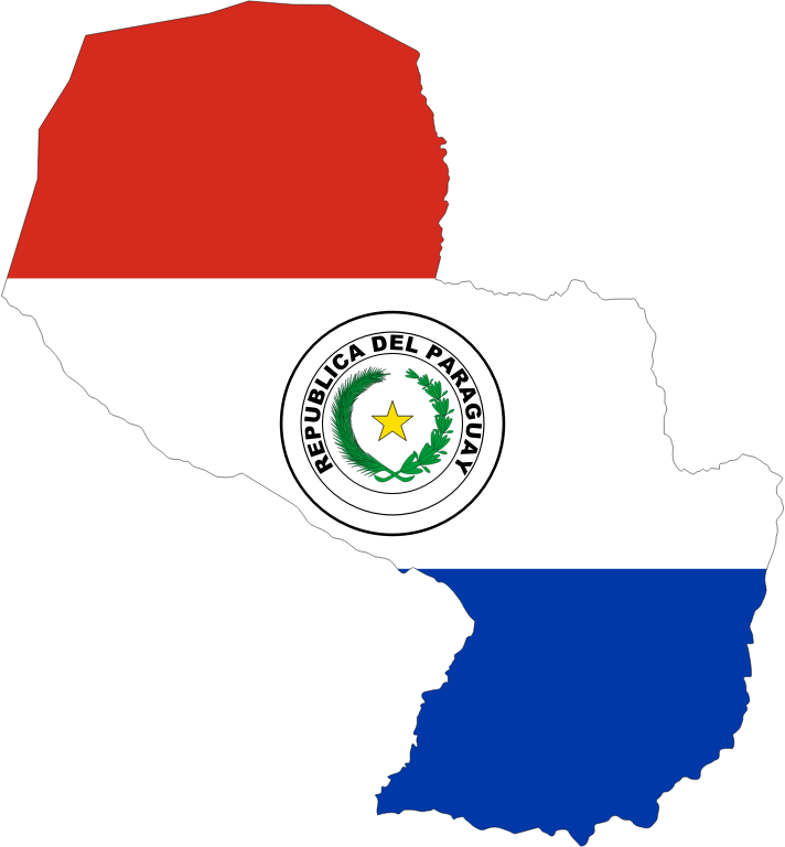 Paraguay Map Flag