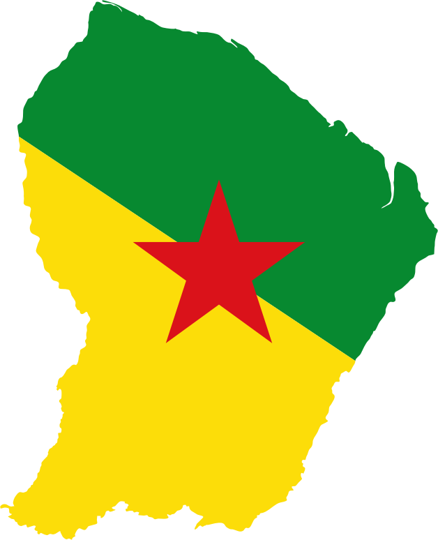 French Guiana Map Flag