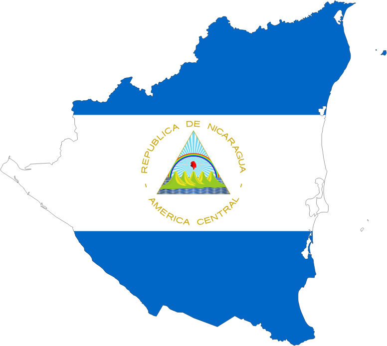 Nicaragua Map Flag