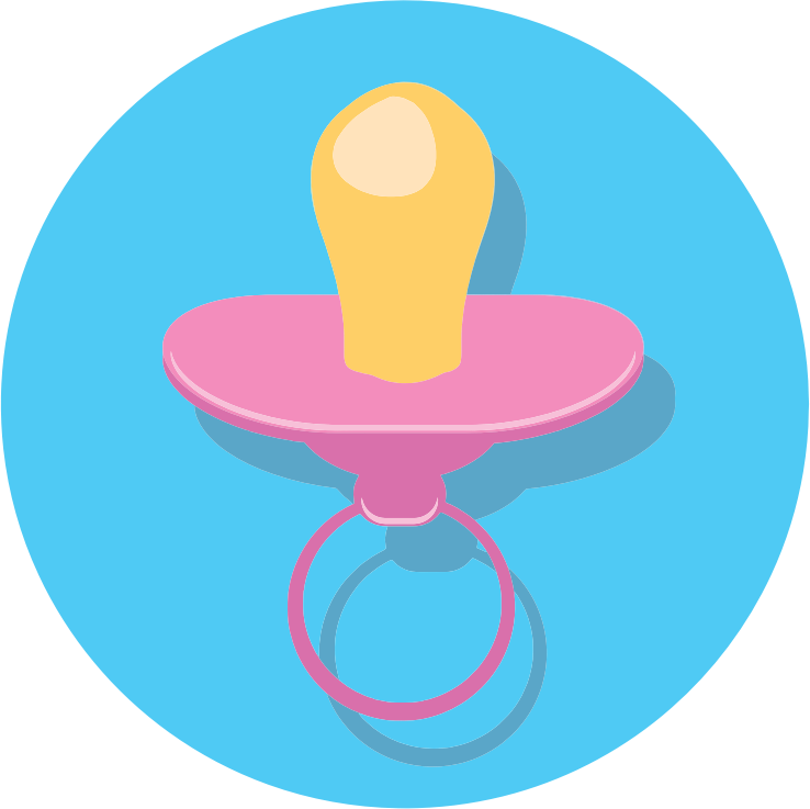 Pink Pacifier Icon