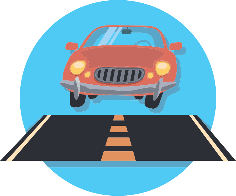 Car And Road Icon