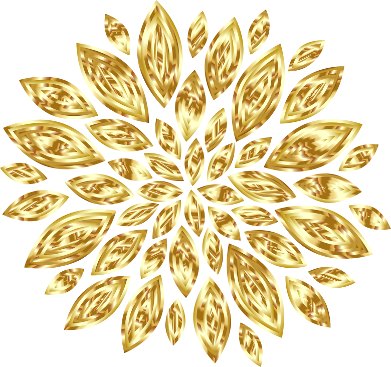 Gold Flower Petals Variation 2