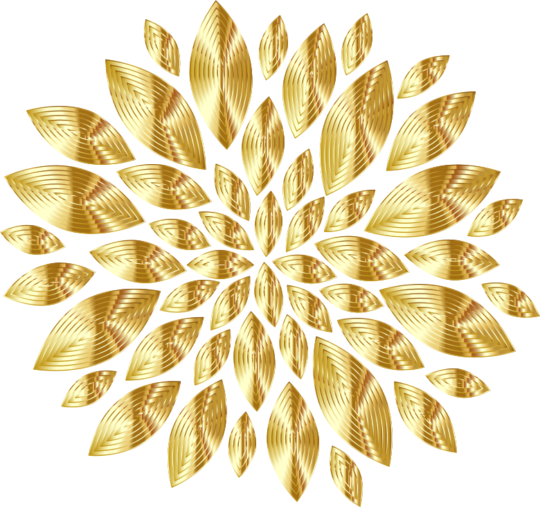 Gold Flower Petals Variation 3