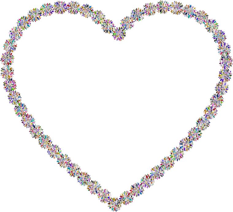 Prismatic Petals Heart 5