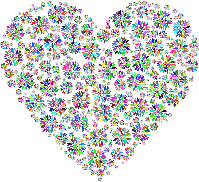 Iridescent Petals Heart 2