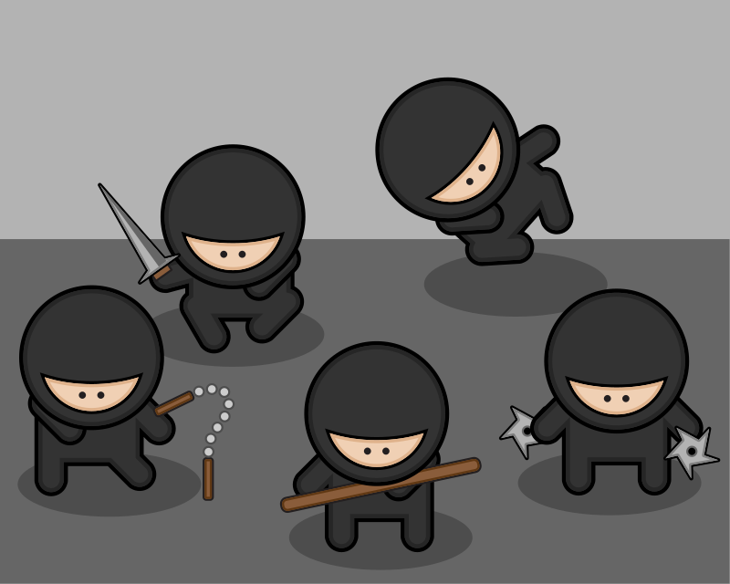 Cartoon ninjas