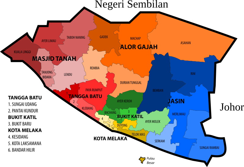 Malacca State Legislative Assembly Constituencies