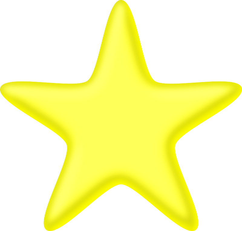 3D yellow star