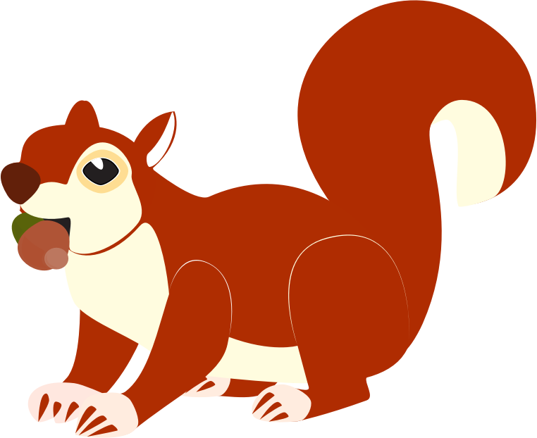 red squirrel cartoon